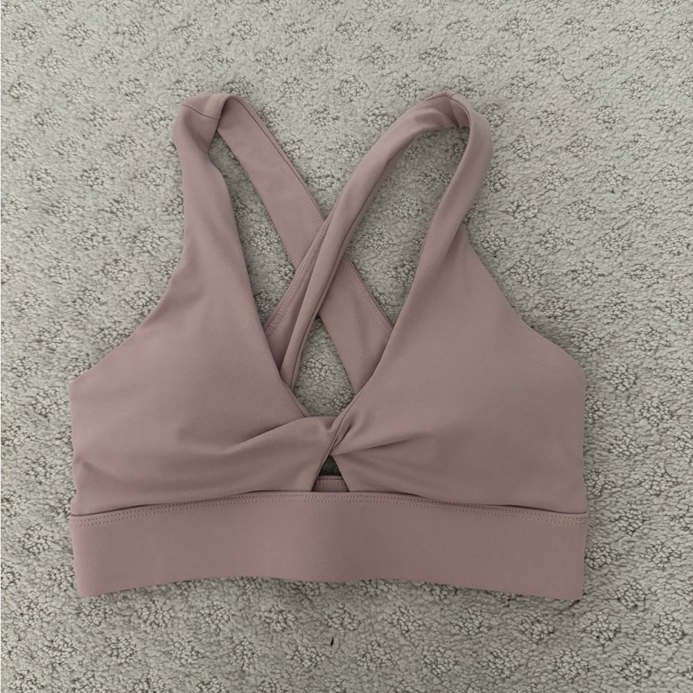 abletics Size XS Womens Pink Lined Wireless Racerback Pull On Sports Bra 5i